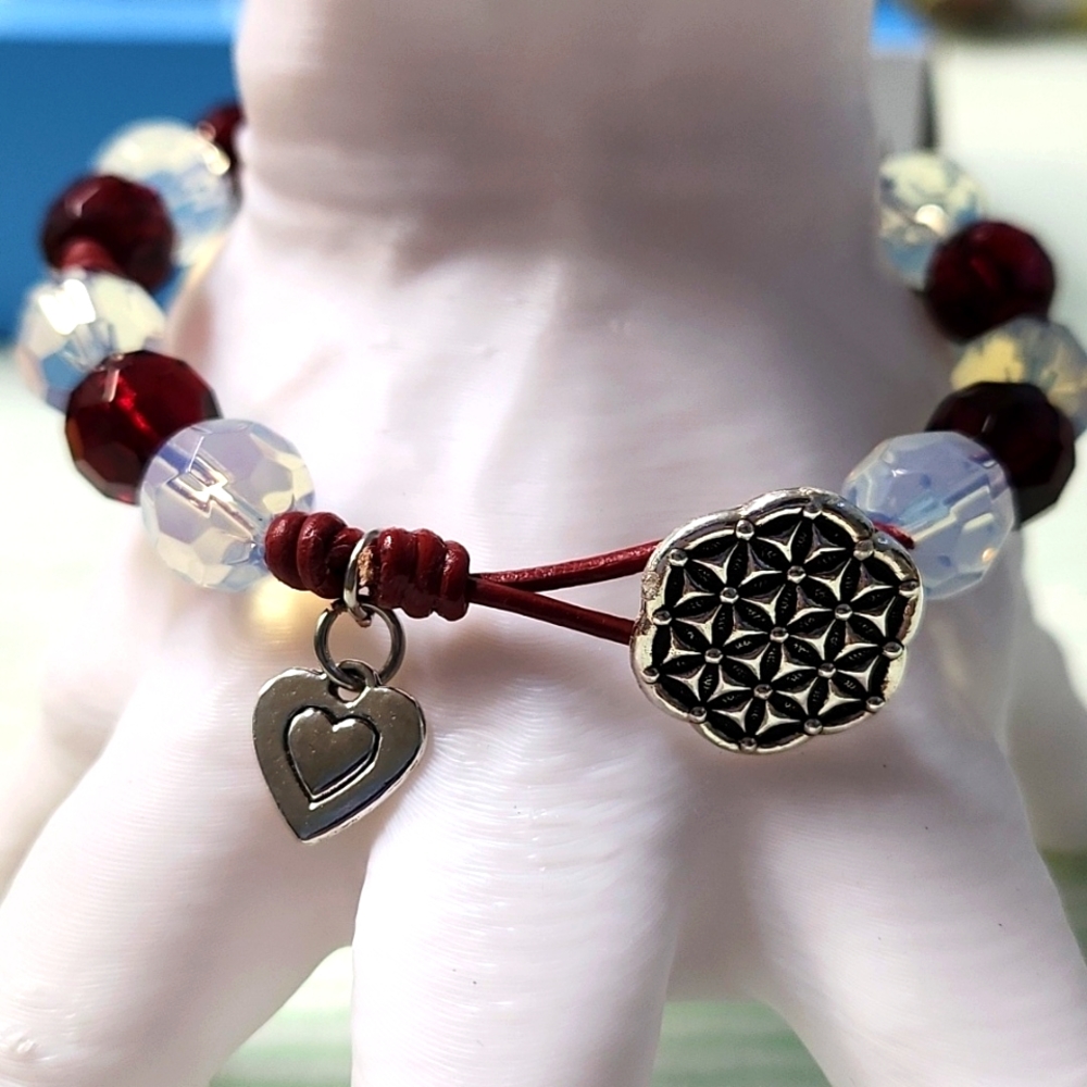 Genuine Leather Button Bracelet!